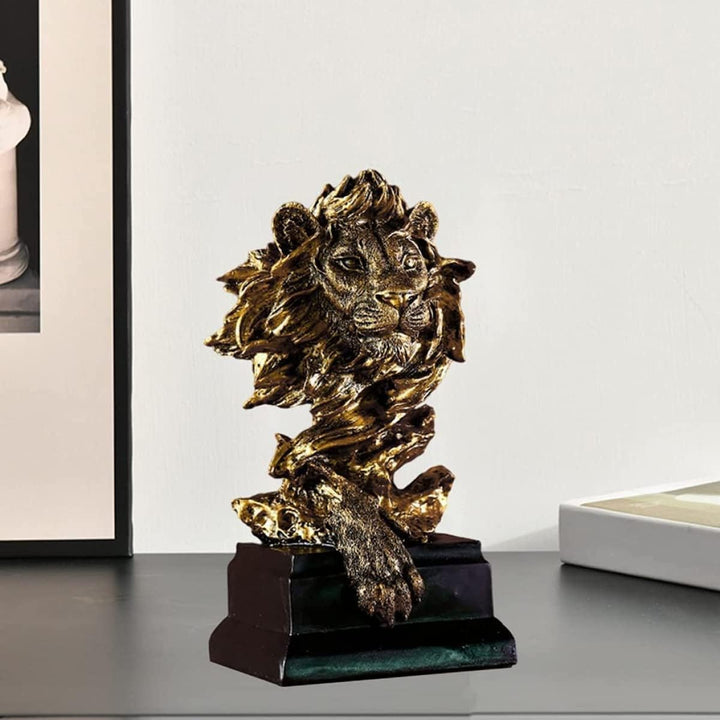 Artistic Lion Head Sculpture