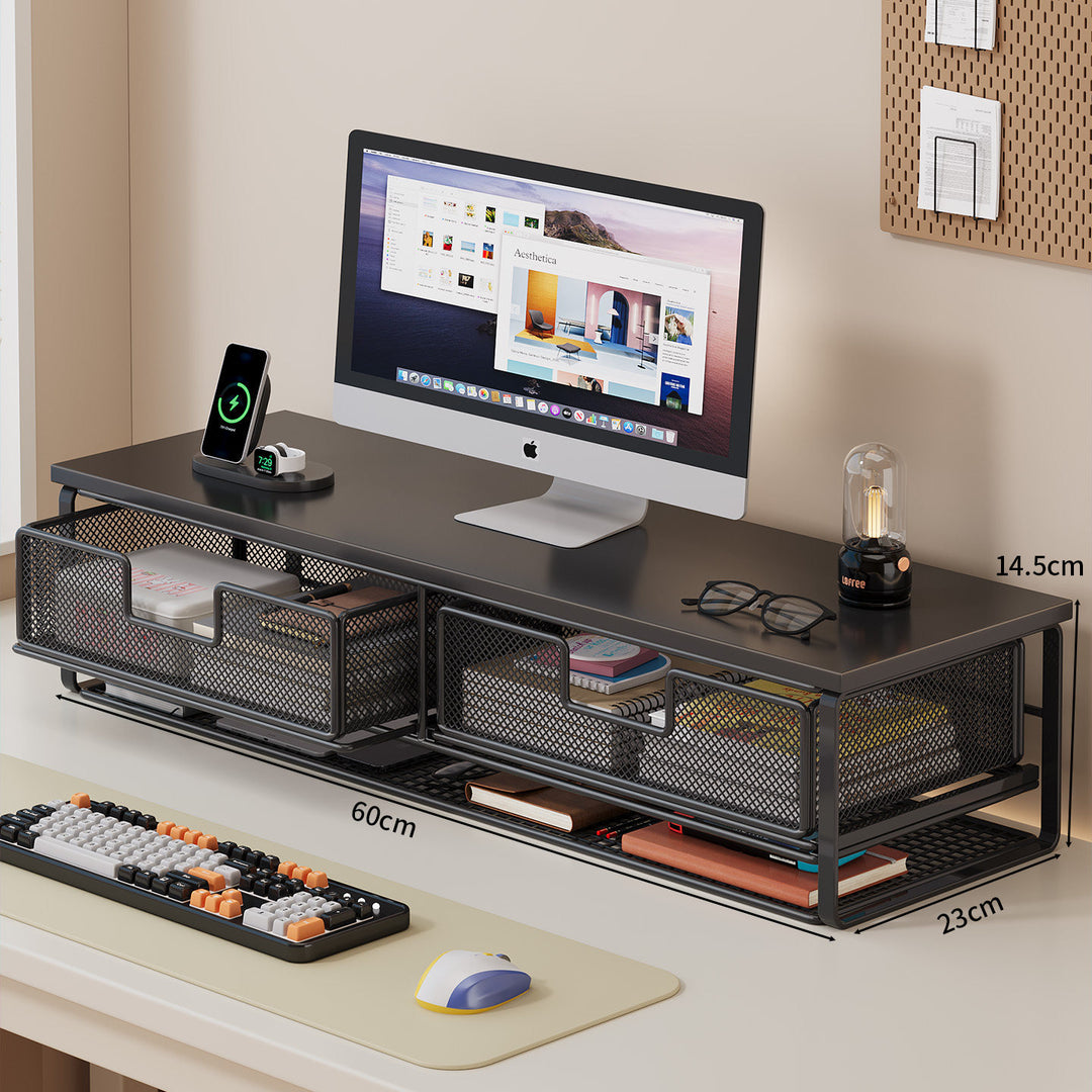 Multi-Function Desk Organizer with Mesh Storage Boxes