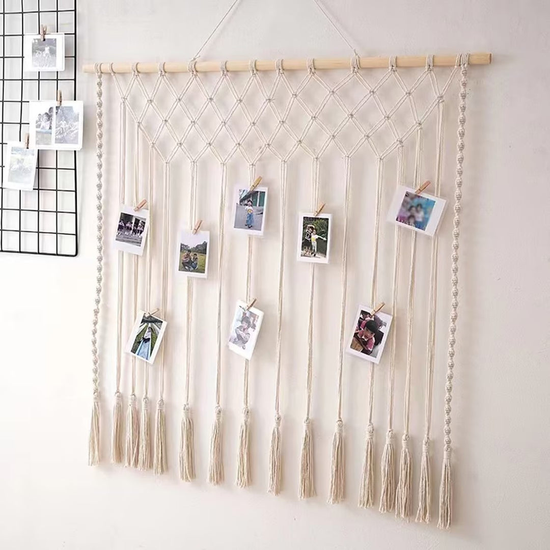 Macrame Wall Hanging with Elegant Fringes and Artistic Design