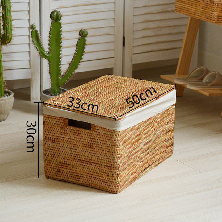 Storage box made of woven material