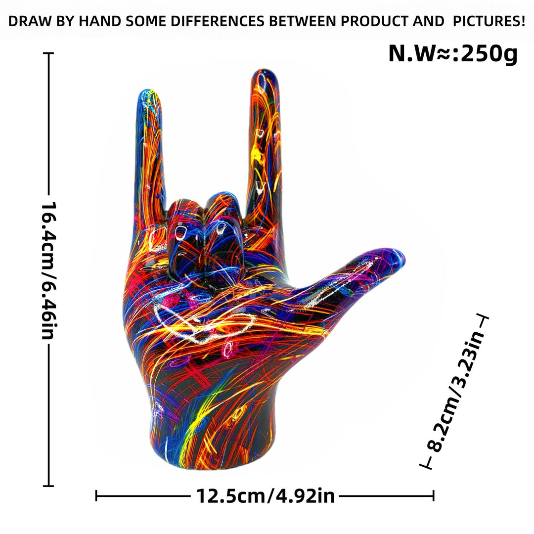 Colorful Hand Sculpture