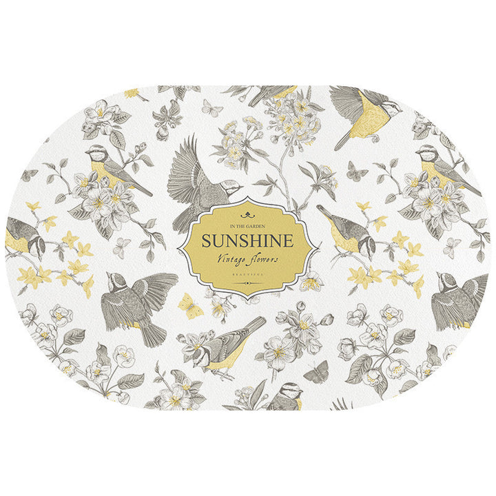 Botanical Print Bathroom Mat for Home