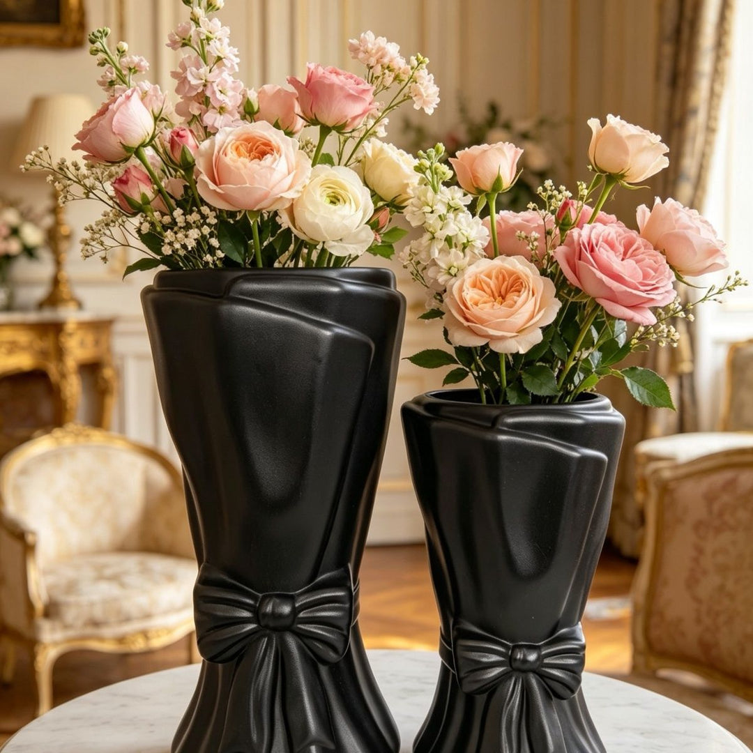 Decorative Elegant Bow-Shaped Flower Vase