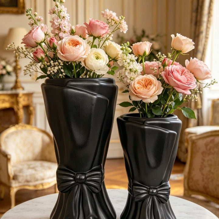 Decorative Elegant Bow-Shaped Flower Vase