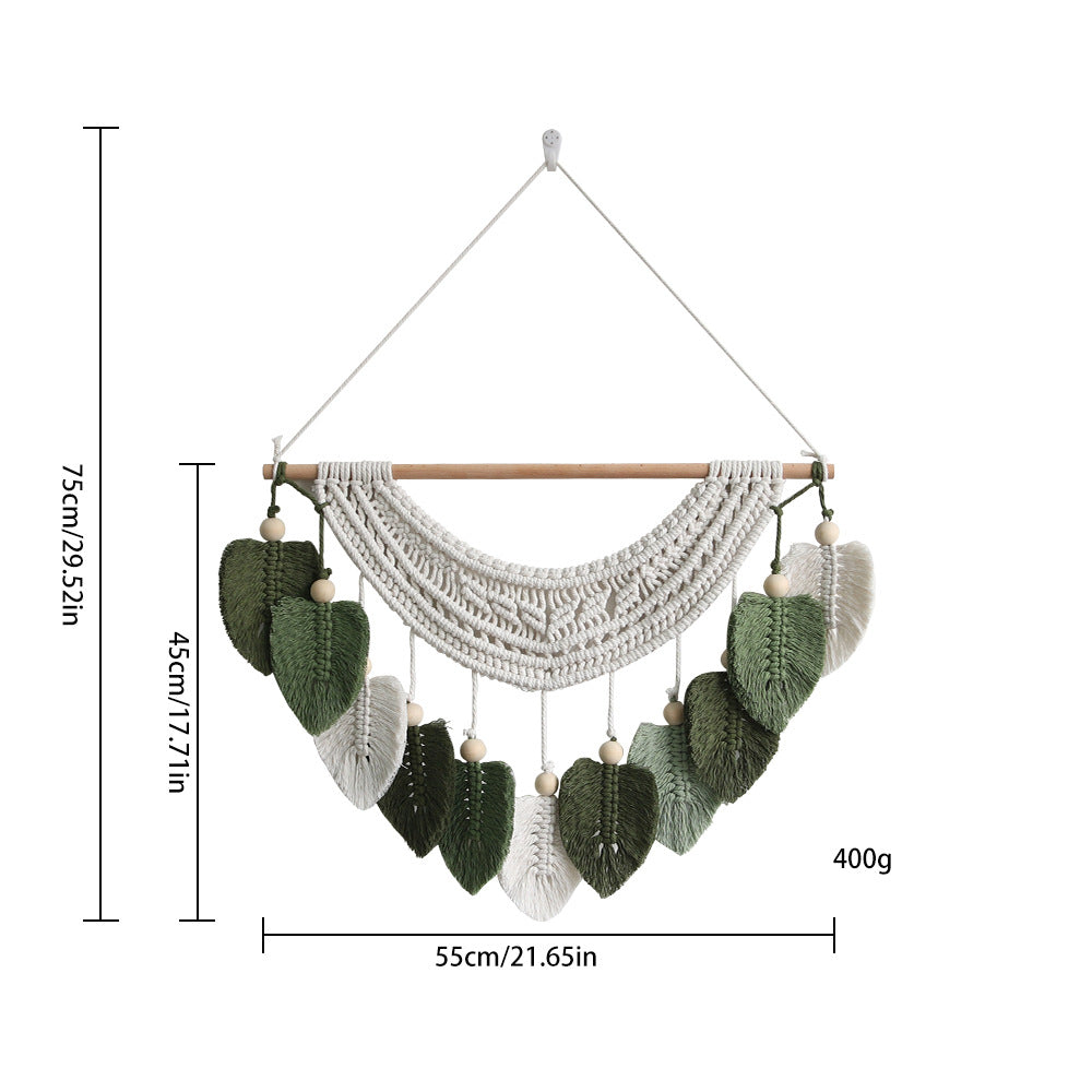 Macrame Wall Decoration with Leaf Design