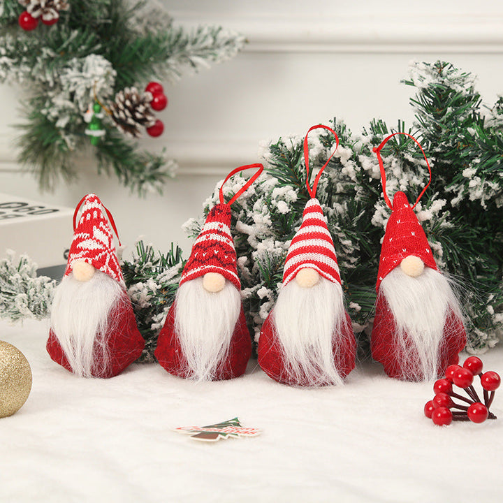 Cute Christmas tree decoration in gnome design