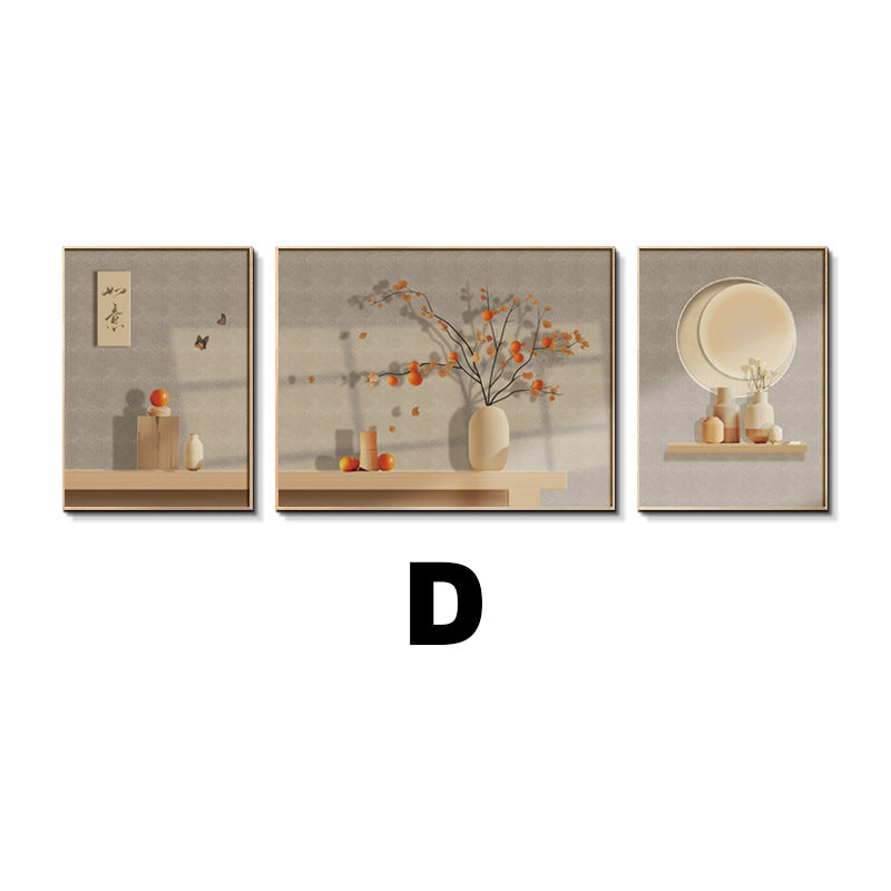 Elegant Botanical Framed Triptych Wall Art
