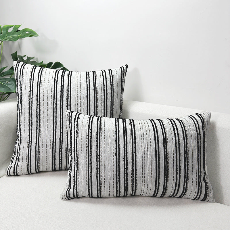 Textured Striped Throw Pillow