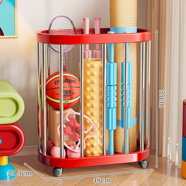 Vertical Rolling Sports Gear Organizer Rack