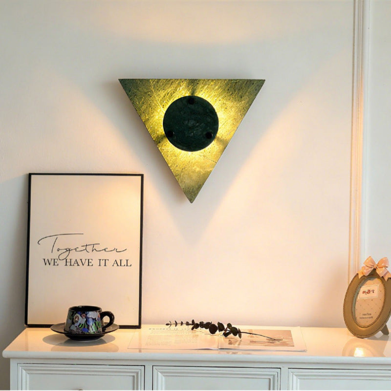 Artistic triangular wall lamp