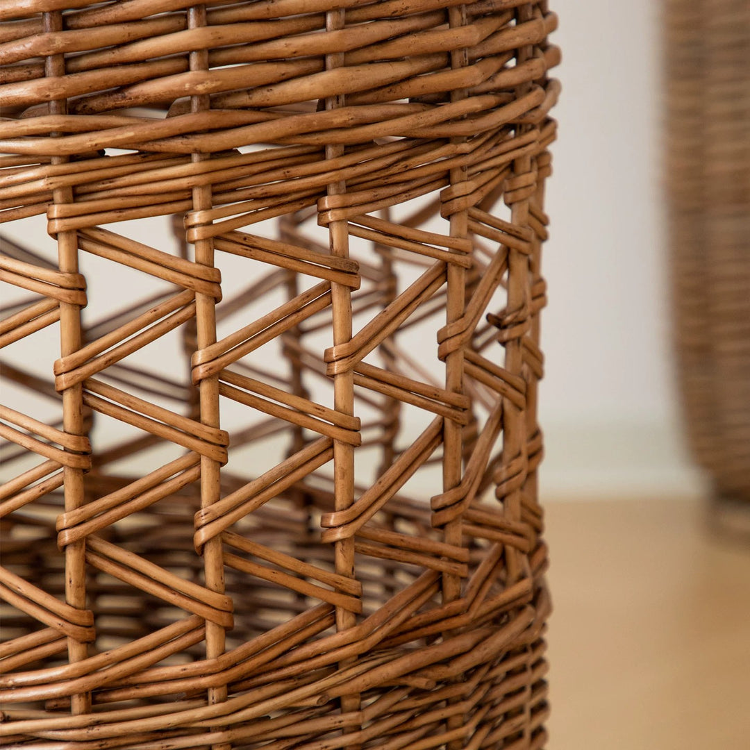 Handcrafted willow basket with cotton lining