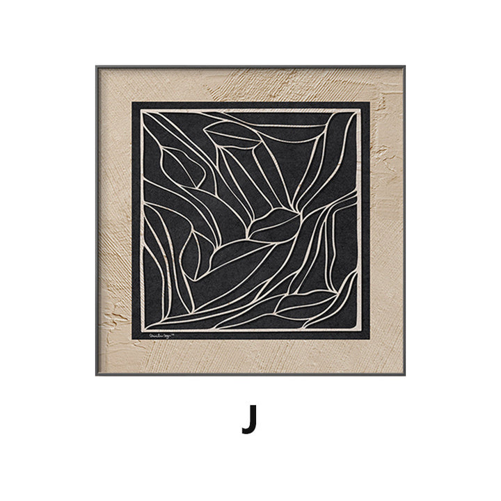 Abstract Line Art Framed Wall Decor