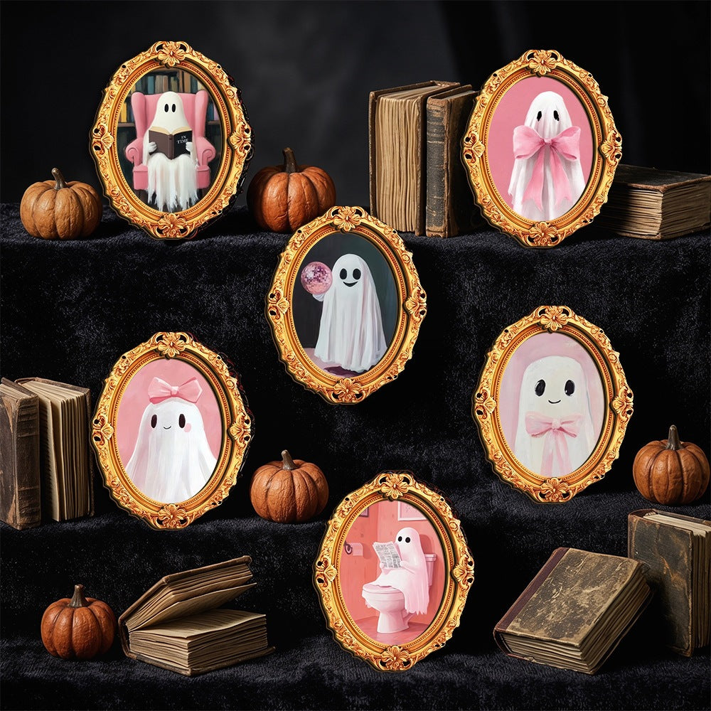 Wall art with creative ghost motif