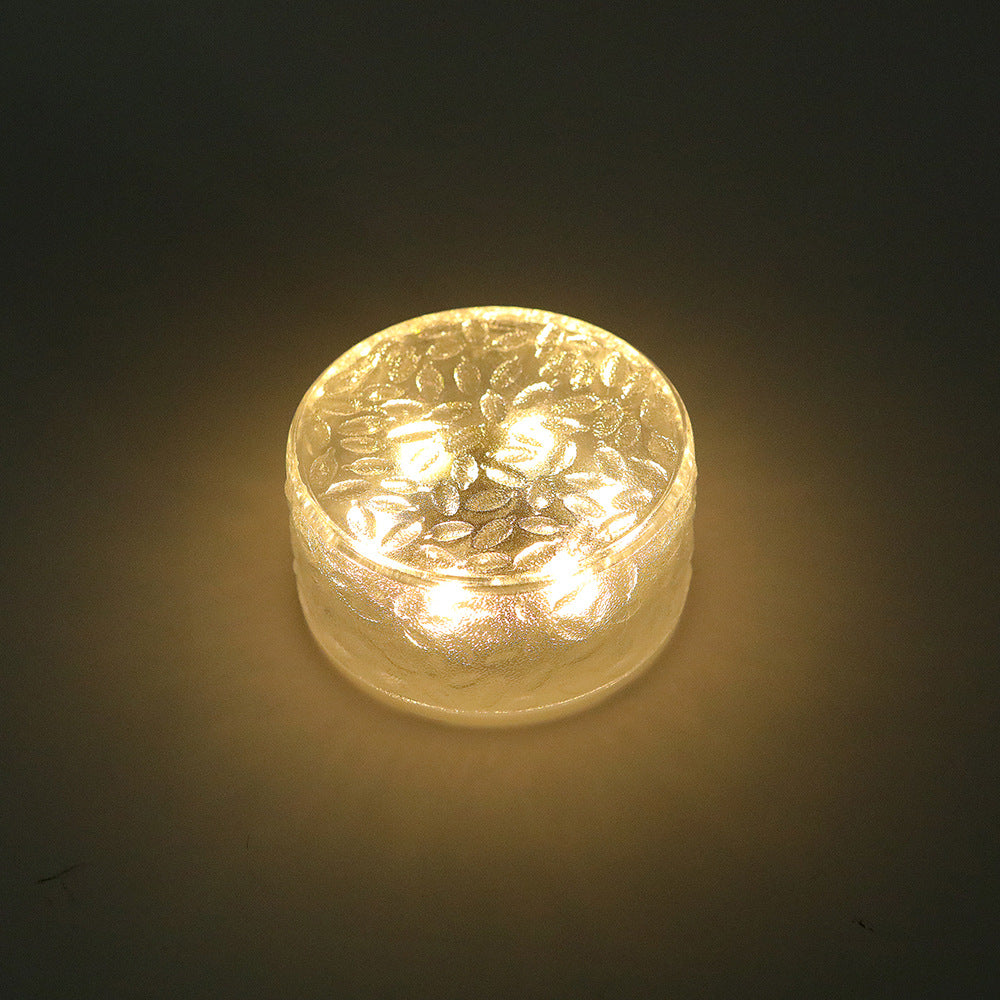 Solar Textured Glass Garden Path Lights
