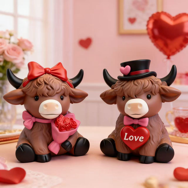 Decorative Highland Cattle Duo Stones