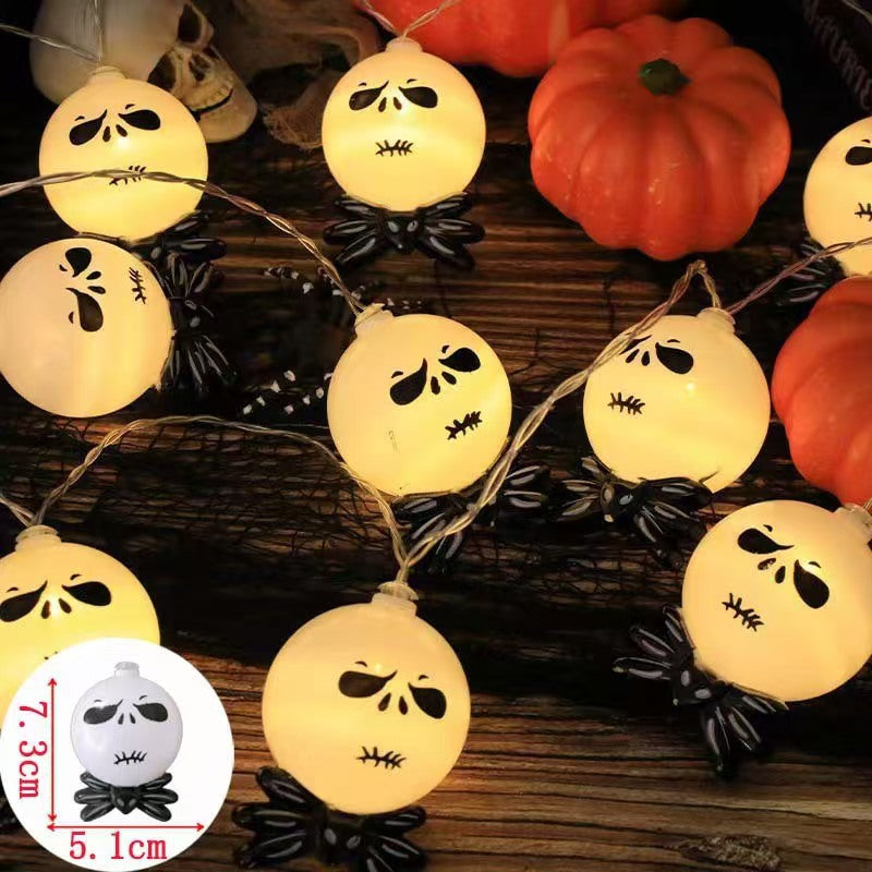 Decorative Halloween LED Pumpkin Ghost Bat String Lights