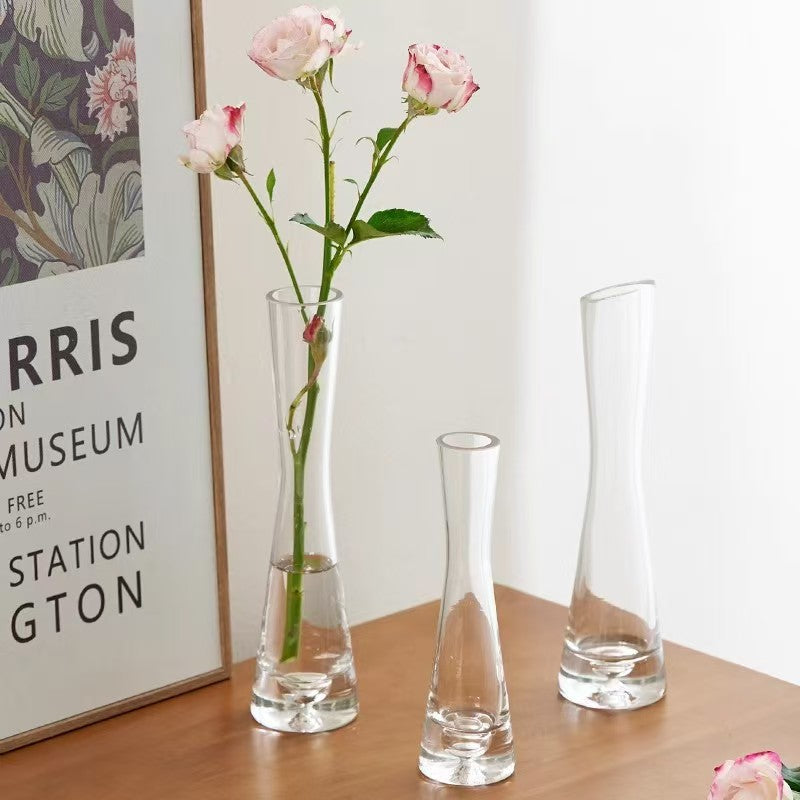 Elegant Tall Glass Flower Vase