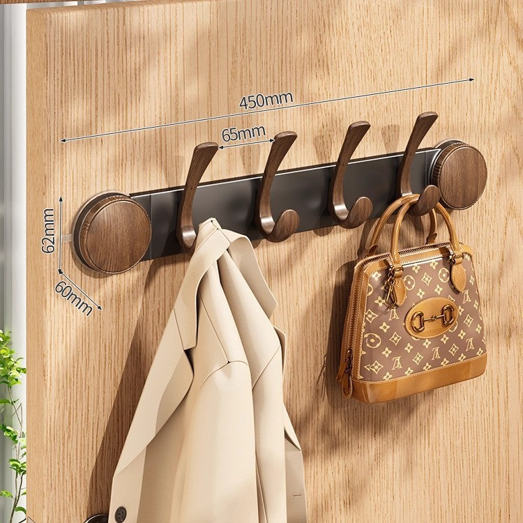 Door-mounted coat and accessory holder