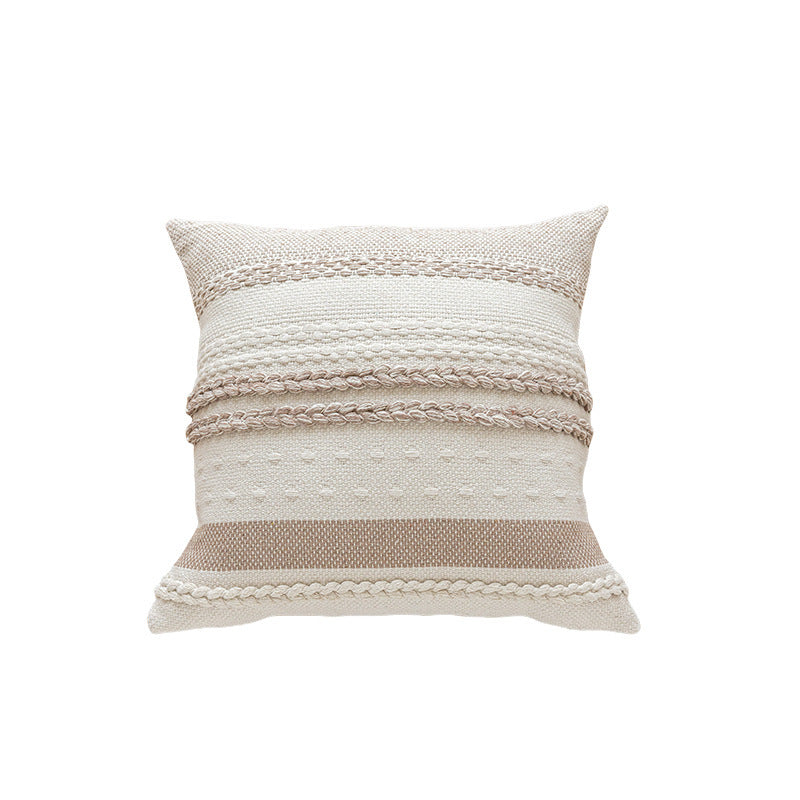 Textured Striped Decorative Cushion