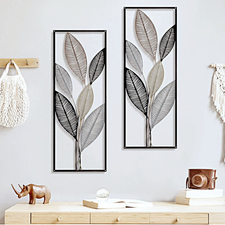 Elegant Leaf-Inspired Metal Wall Art