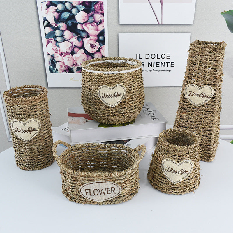 Handcrafted Natural Woven Storage Basket