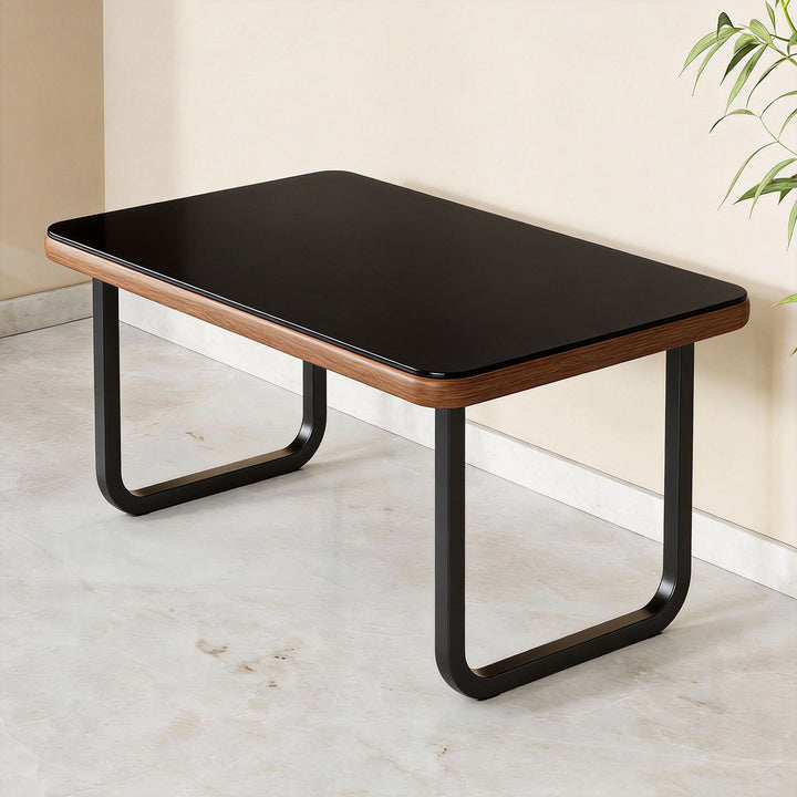 Countertop Appliance Riser Shelf with Wood-Top and Metal Frame