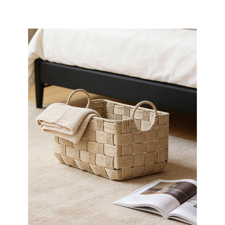 Handcrafted storage basket made of seagrass