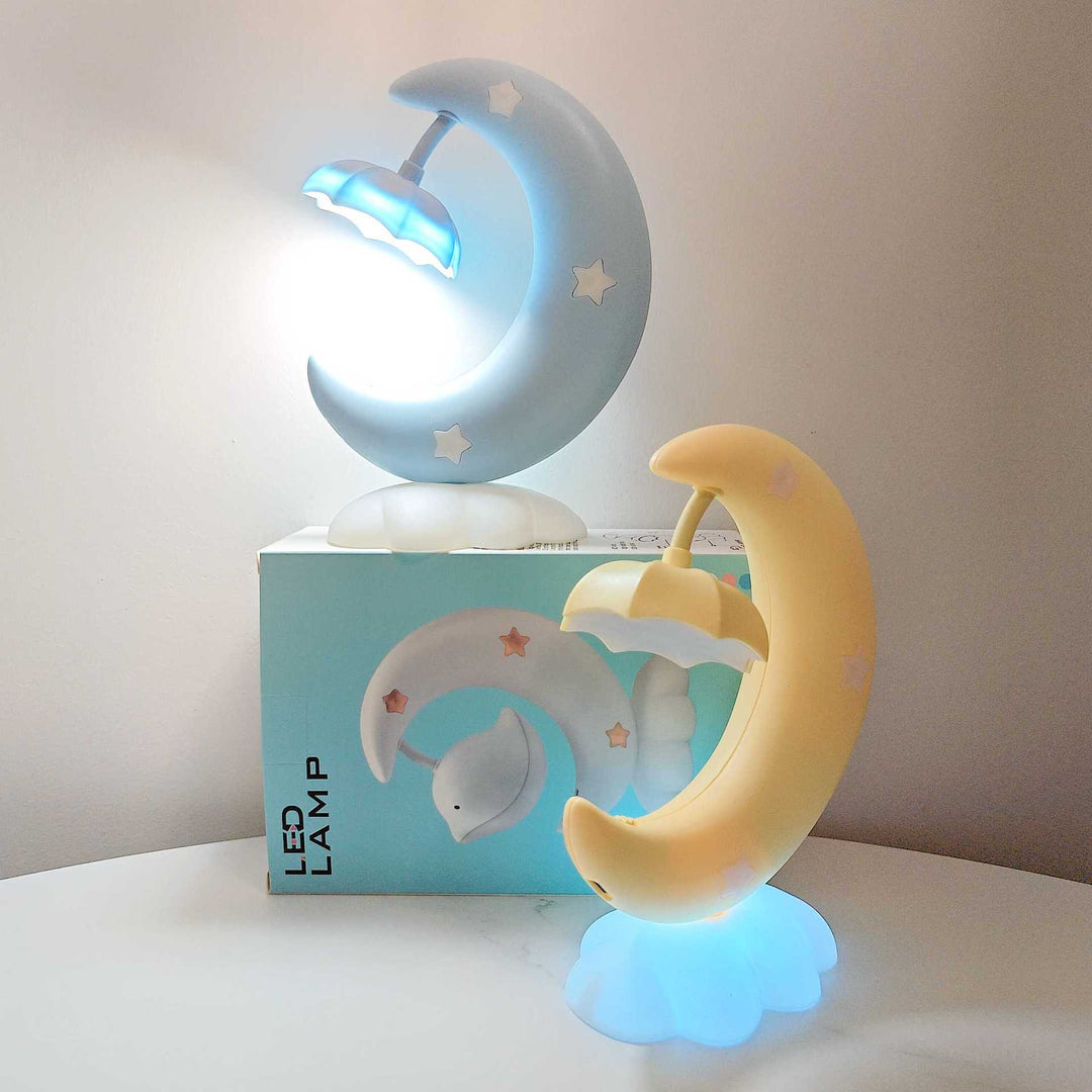 Decorative moon and cloud night light table lamp for children