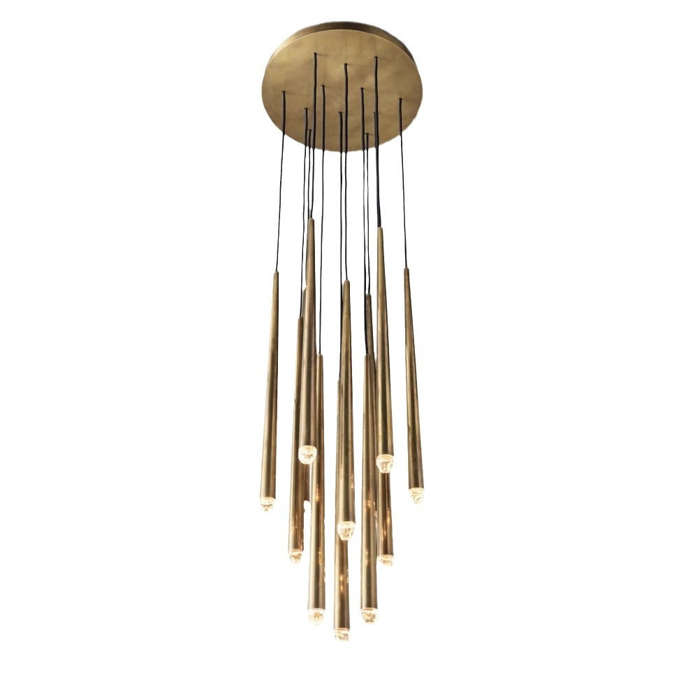 Hanging pipe pendant light