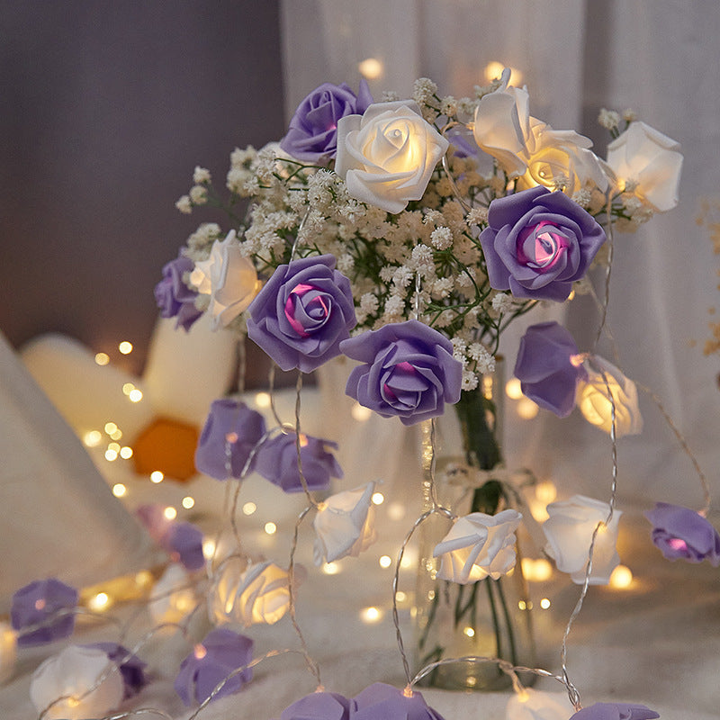 Decorative LED rose string lights