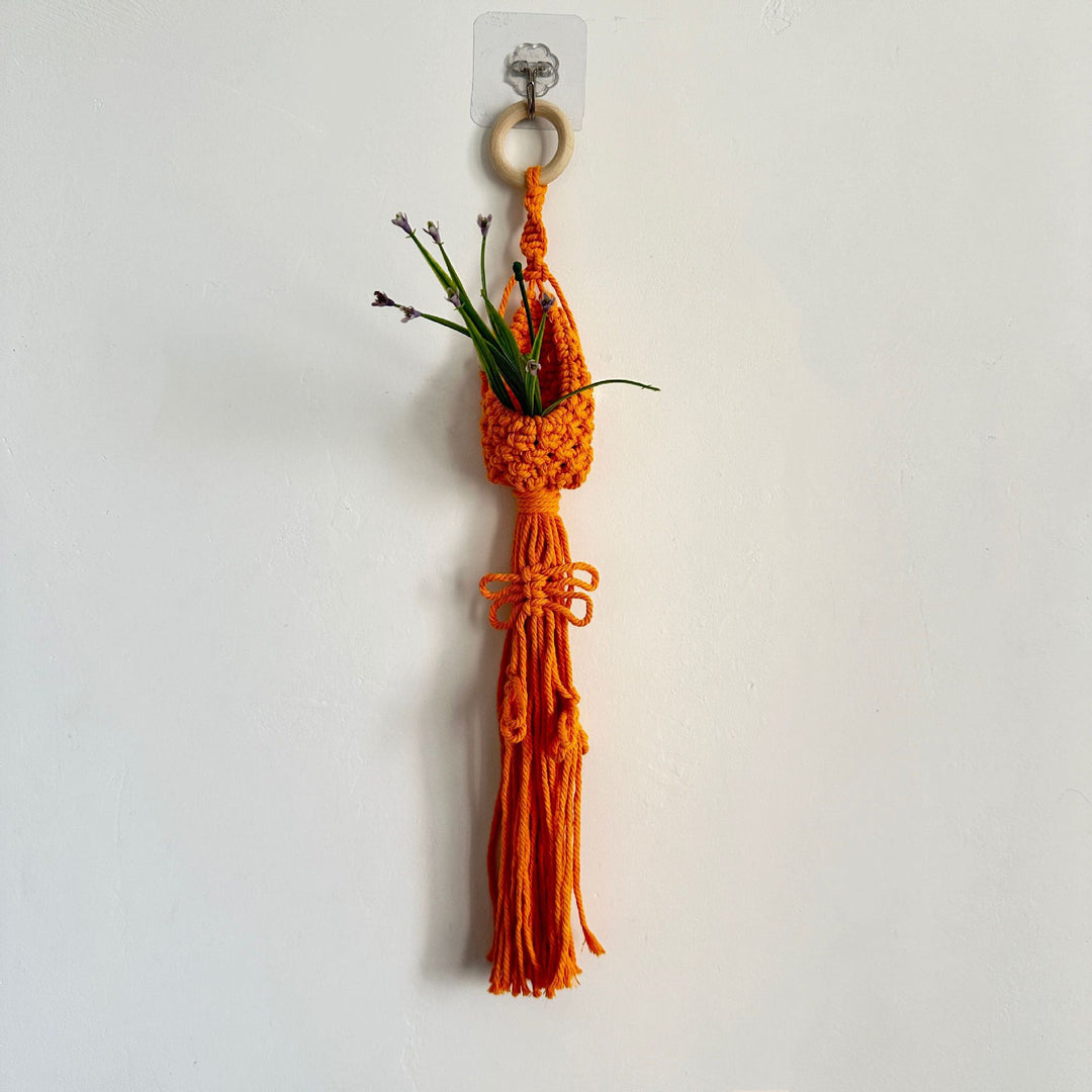 Macrame Plant Hanger with Decorative Tassels
