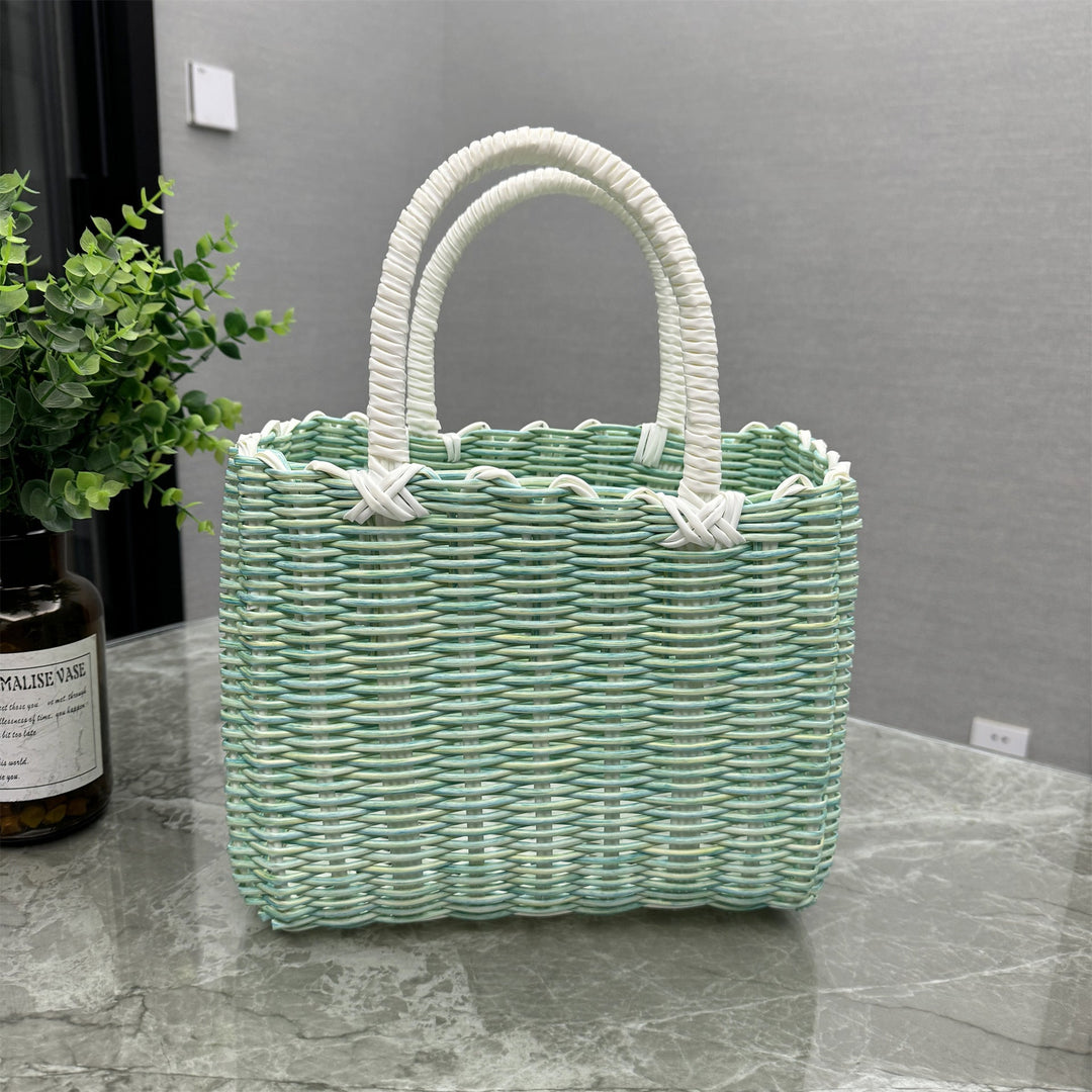 Handwoven basket bag