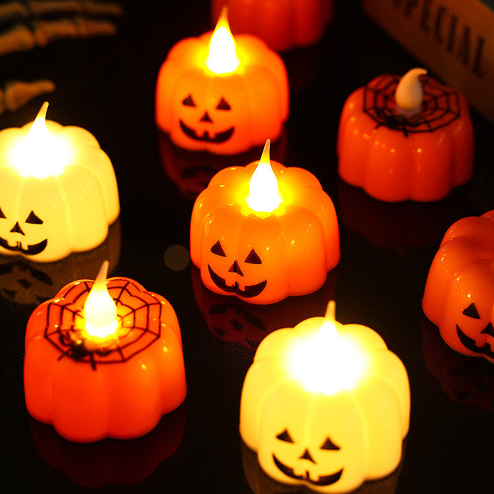 Creative tealight decoration in pumpkin design