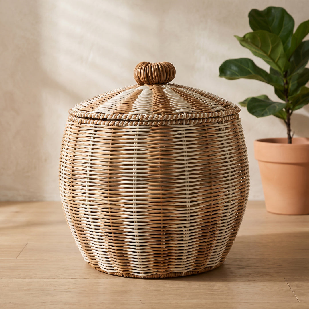 Stylish basket with lid