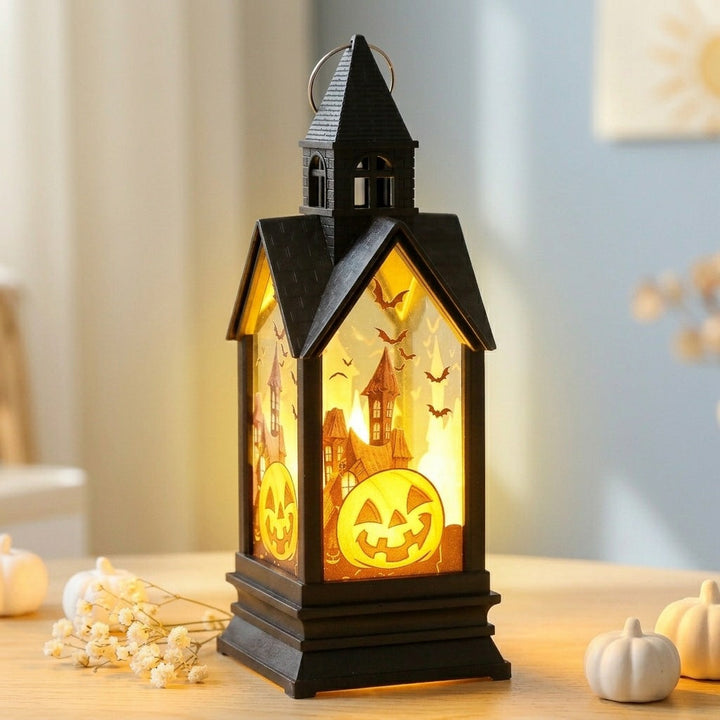 Pumpkin-shaped Halloween lantern