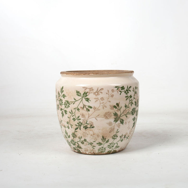 Floral Ceramic Plant Bowl
