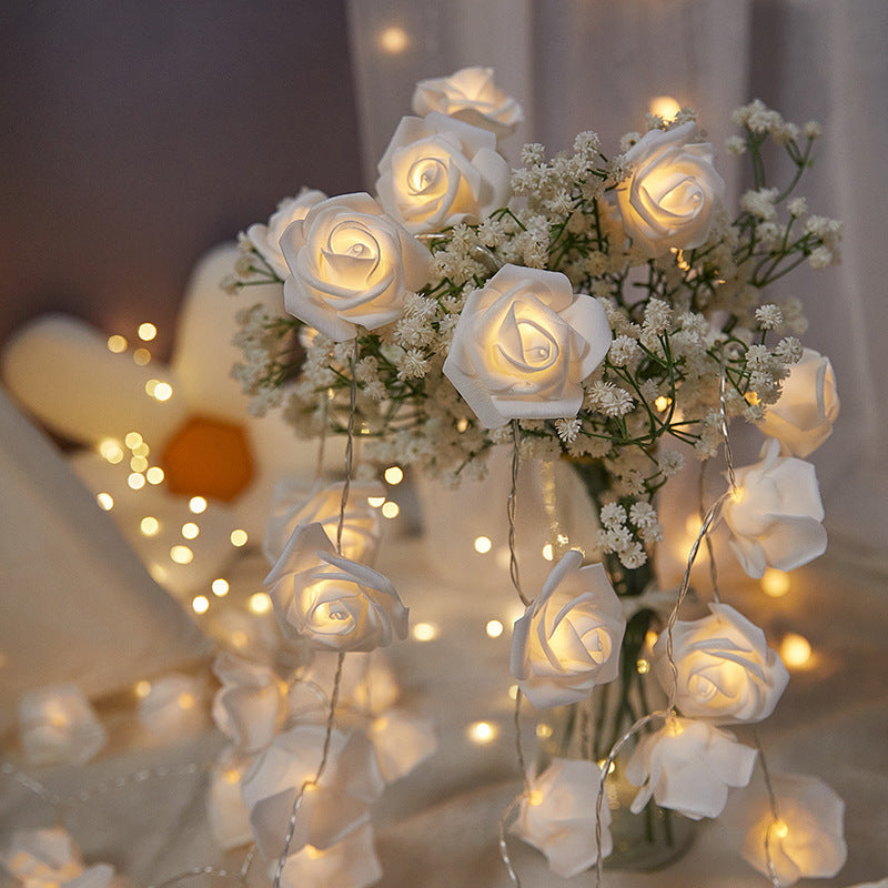 Decorative LED rose string lights