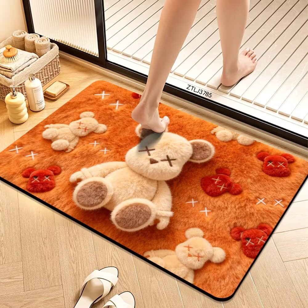 Plush Cartoon Themed Bath Mat