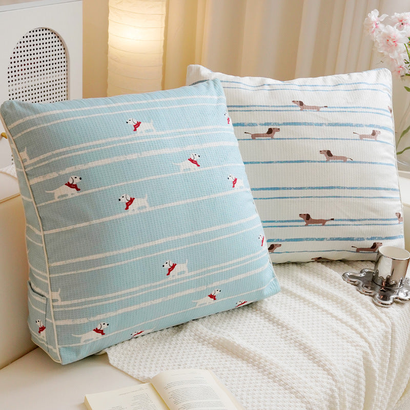 Decorative Dog Print Accent Pillow for Living Room