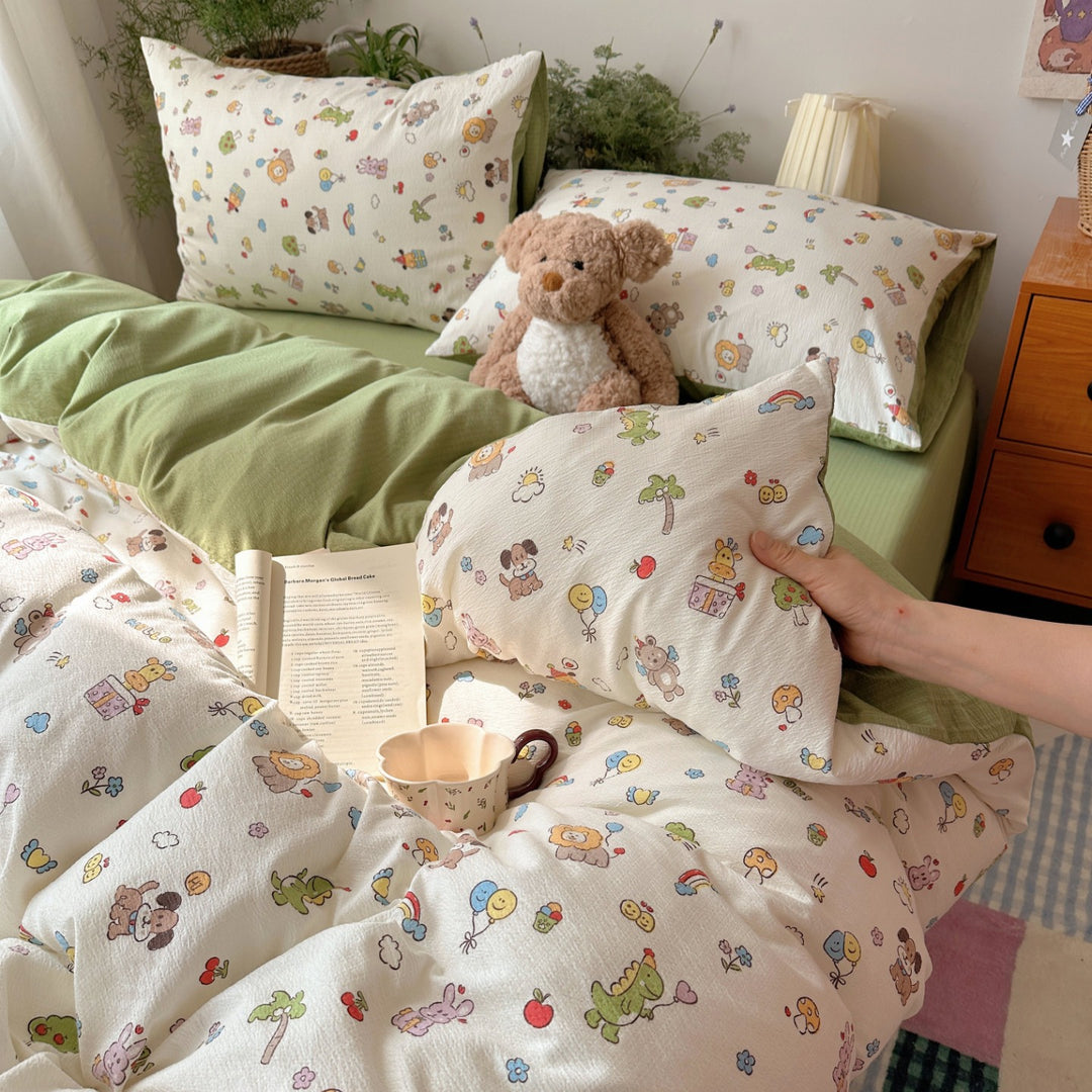 Playful Cartoon-Themed Bedding Set