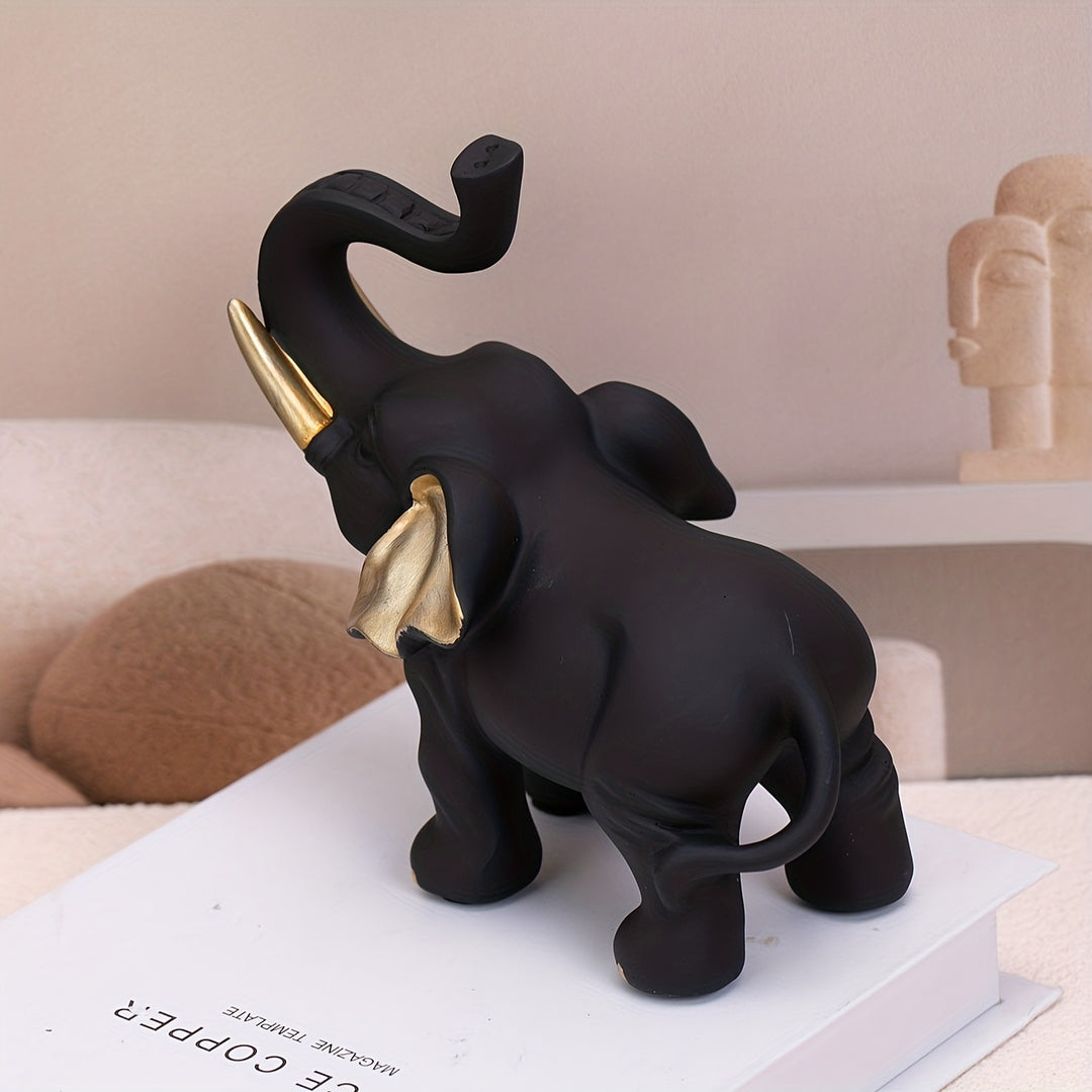Decorative Black Elephant Figurine