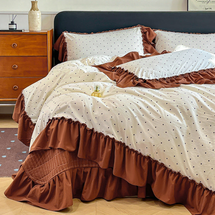 Floral Ruffled Bedding Set