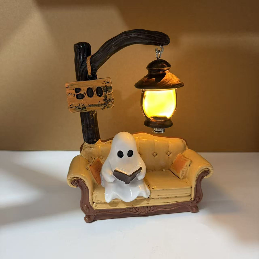 Decorative witch table lamp