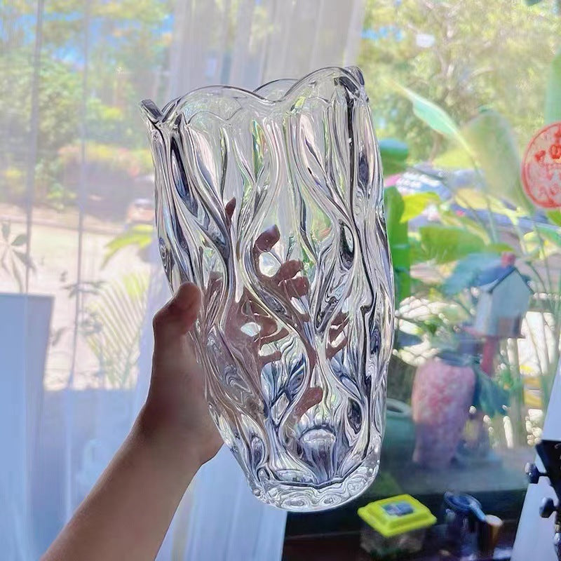 Artistic Twisted Glass Vase