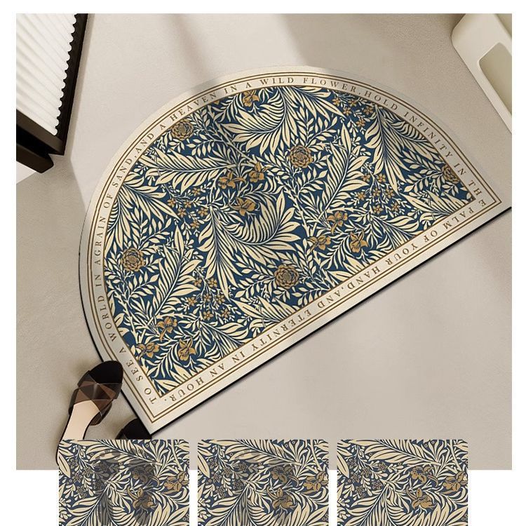 Elegant Floral Design Area Mat for Home