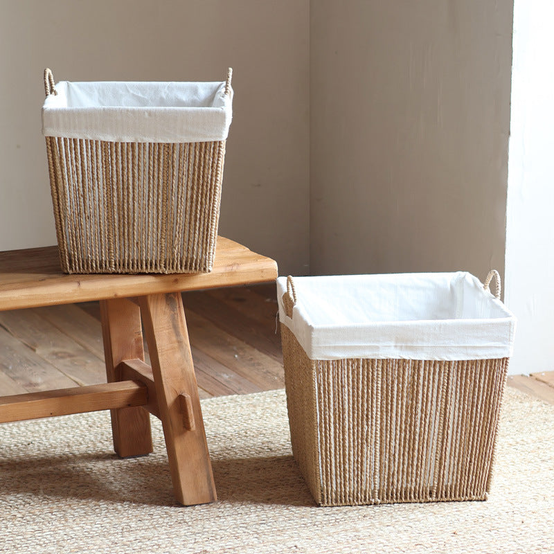 Storage basket with practical handles