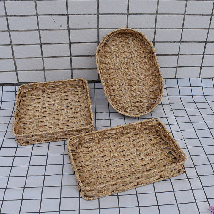 Natural Woven Serving Basket Set