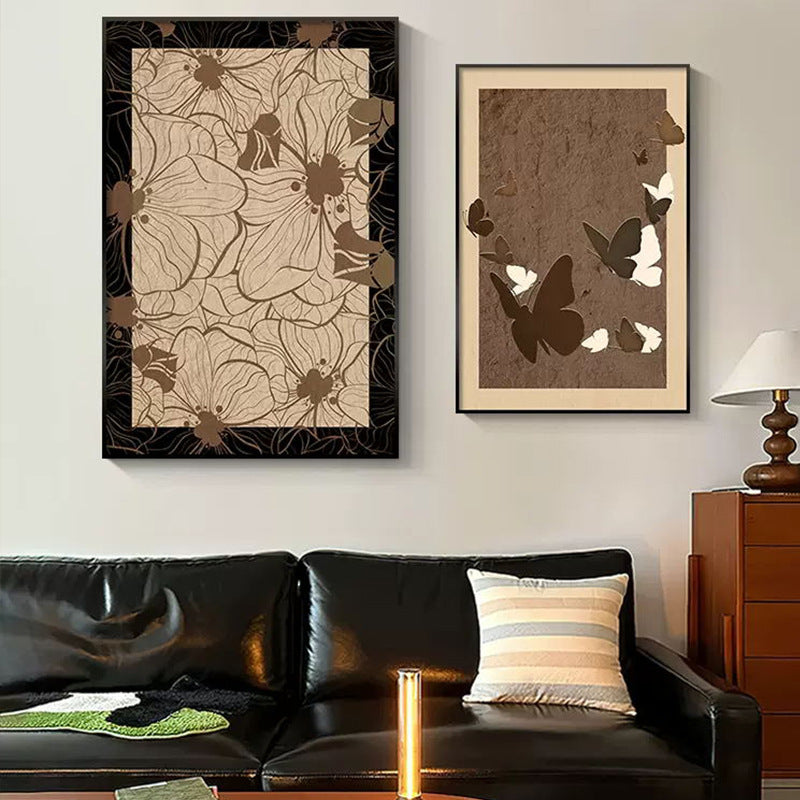 Floral Textured Framed Wall Art
