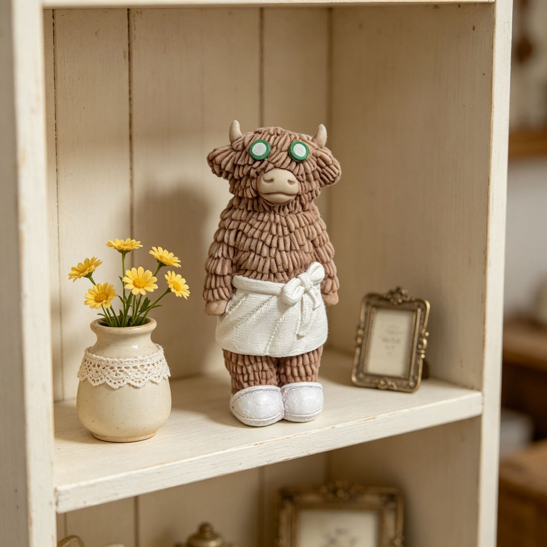 Playful Chef Cow Figurine