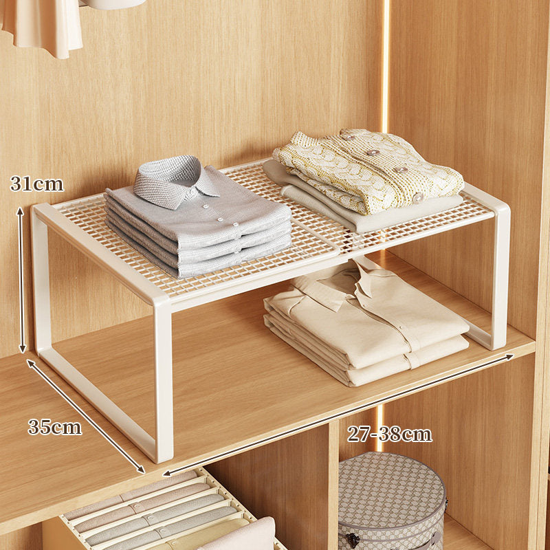 Adjustable Metal Mesh Closet Shelf Riser Organizer